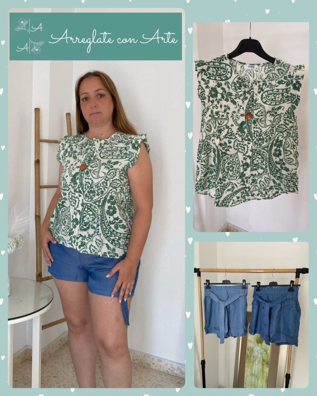 CAMISA VERDE FLORAL