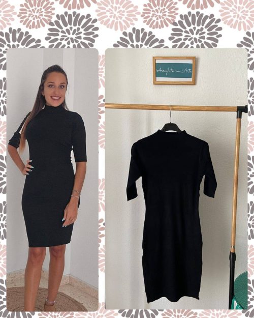 VESTIDO PUNTO CORTO NEGRO