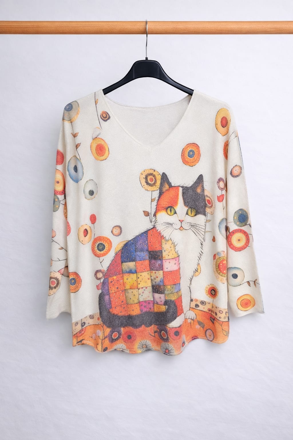 CAMISETA HILO GATO CIRCULOS