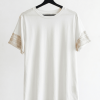 CAMISETAS MANGAS CROCHET BLANCA